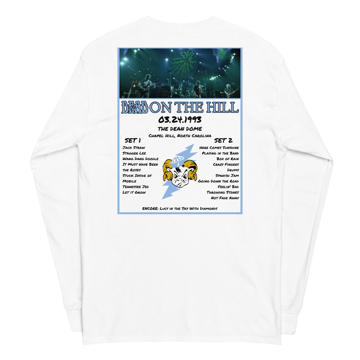 トップス 1993 Greatful Dead band long sleeve Grateful Dead Men's & Big Men's Dancing Bears Long Sleeve