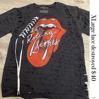 Xlarge Tougue black lace destroyed