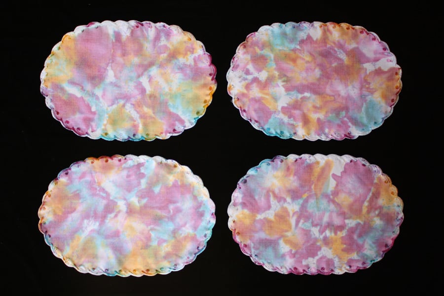 Image of Placemats, Seafoam "Explosions" Set of 4