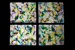 Image of Placemats, Seafoam "Magmatic Earthquake" Set of 4