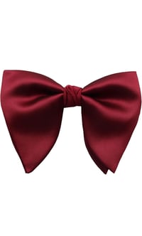 Image of Burgundy Satin Oversized Bowtie