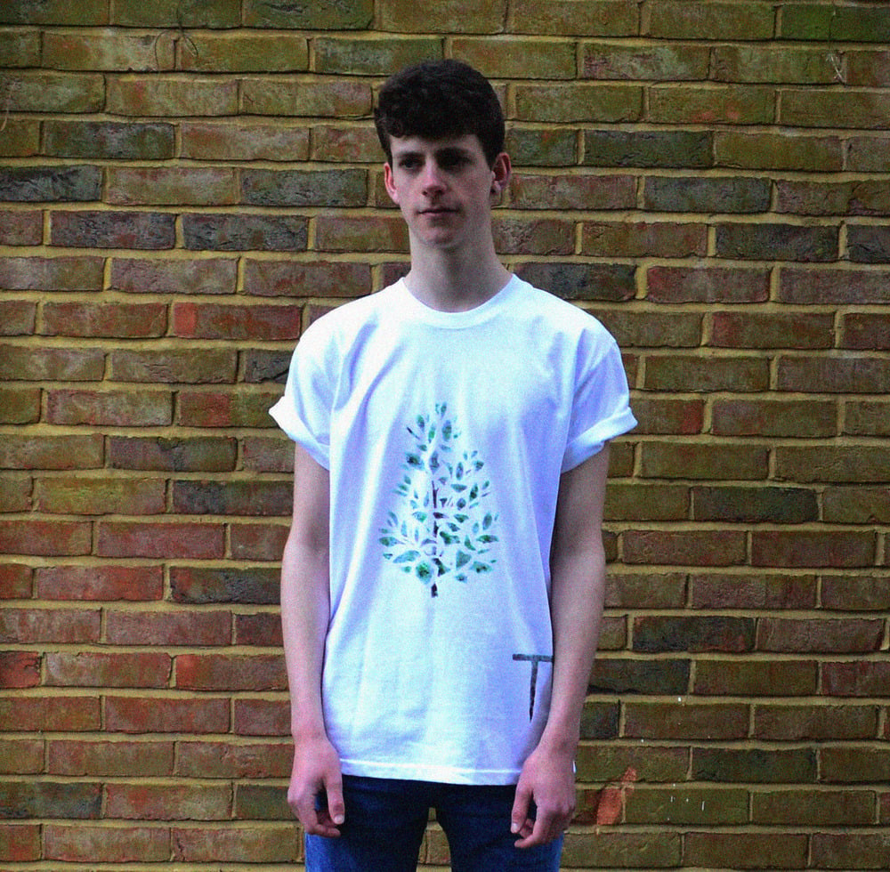 Image of Hand Painted Natural Evergreen T-Shirt