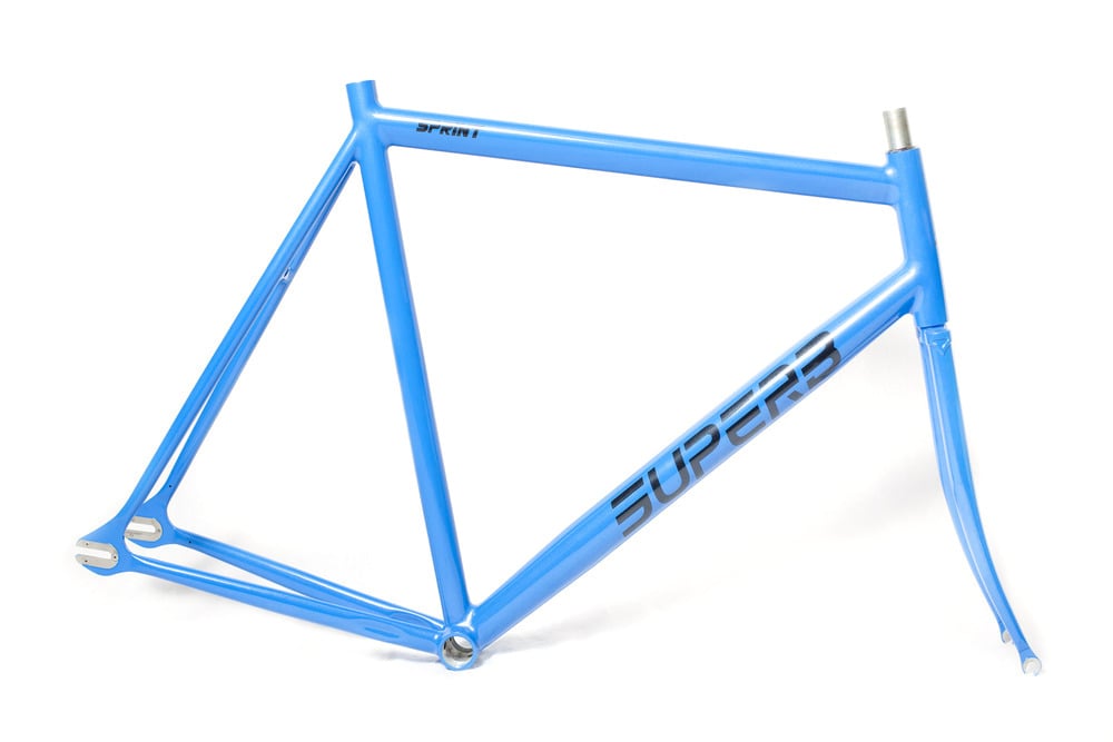 Superb Sprint Track Frameset, Metallic Blue w/Matching Threaded 