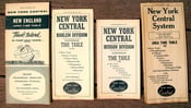 Image of Lot of 4 New York Central Railroad Timetables from 1956