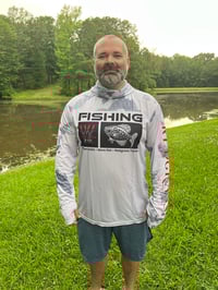 Image 1 of UPF 50+Longsleeve Fishing Shirt - White Camo 