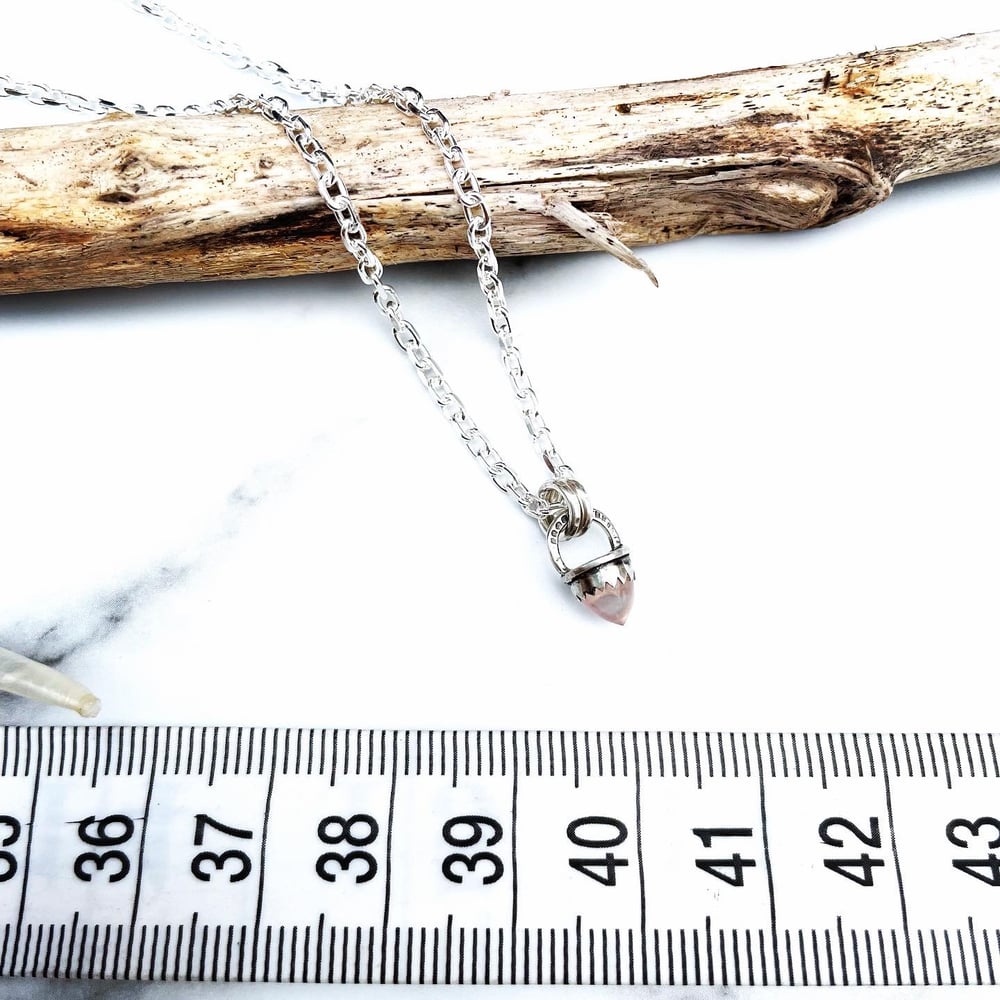Bullet Point Sterling Silver Gemstone Charm