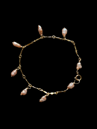 Image 1 of Rosy pearl charm bracelet 