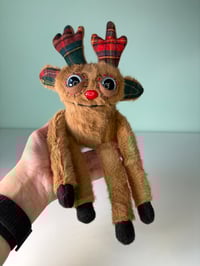 Image 4 of Mini Minky Weighted Reindeer