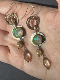Image 4 of Opal resin earrings (pearls)