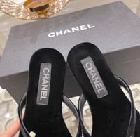 Image 7 of C Velvet Slides - Black