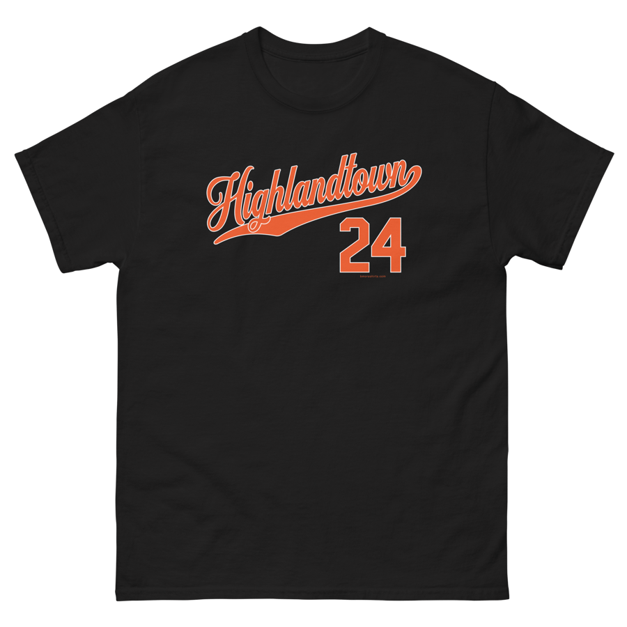 Image of Highlandtown Baltimore T-Shirt 21224 Mens (Black)
