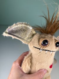 Image 3 of Happy Weighted Toothy Monster w/ Tail - Tan