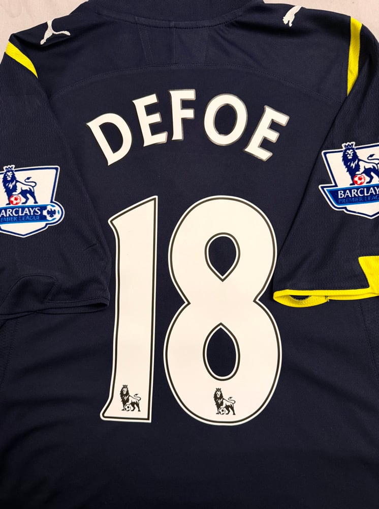 Image of Tottenham Hotspur “DEFOE 18” 2009/10 Away Shirt + PL patches (M)