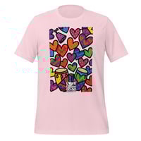 Image 3 of LOVEDCGOGO "LOVE HEARTS CRANK" Unisex T-shirt (see color options)