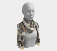 Image 1 of Silk Scarf with Poured Paint Detail #106