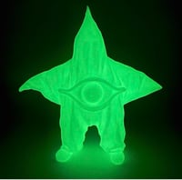 Image 3 of  Warning from space glow in the dark star man toy