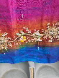 Image 8 of Mykonos sari jewel oversized waistcoat / top 10-18 blue pink