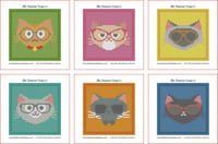 Image 3 of Cute Cats with Glasses by Doodles First