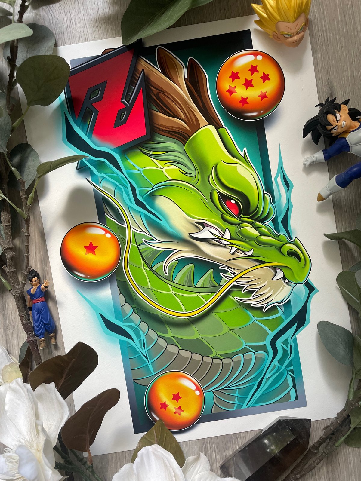Image of Shenron The Eternal Dragon - Dragon Ball Z A3 Print