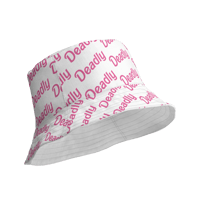 Reversible bucket hat “Deadly Barz” (White)