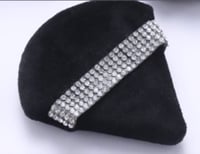 Image 5 of Rhinestones Makeup Puff (2pack)  Black/Hot Pink
