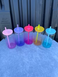 Image 3 of 16oz Ombré Jelly Glass Can 
