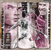 ronaldo design 2 20oz subliamtion tumbler
