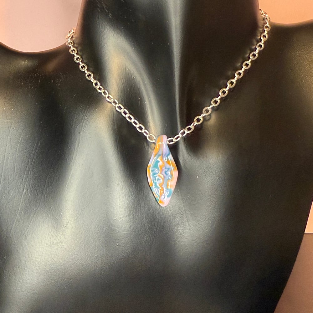 Image of Abstract Marbled Pendants