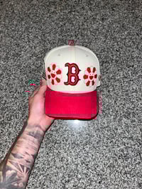 Image 2 of GREEN BRIM CORDUROY BOSTON RED SOX CUSTOM FITTED CAP 