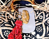Image 3 of Brown and tan placemat purse with tan leather