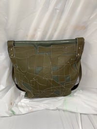 Image 2 of Cowhide Patchwork Tote Bag (Forest Green)