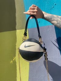Image 5 of SMALL WHITE & BLACK BALLBAG
