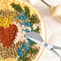 Image 3 of Duckbill Scissor Embroidery Art Craft Applique Stainless Steel Blade Sewing Fabric Rug-punch Carpet 