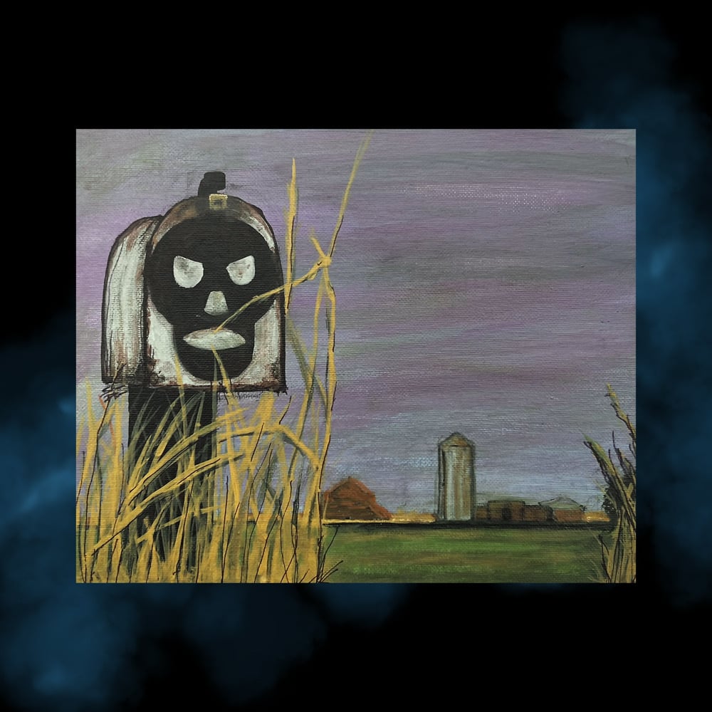 Image of "HALLOWEEN 4 OPENING" acrylic PAINTING 8" x 10"