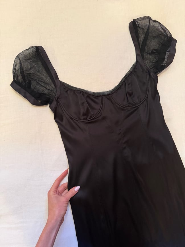 Dolce & Gabbana silk corset bustier milkmaid dress