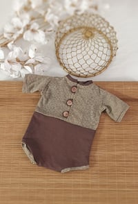 Image 1 of Newborn bodysuit for photo shoots| Andre | brown | photo props