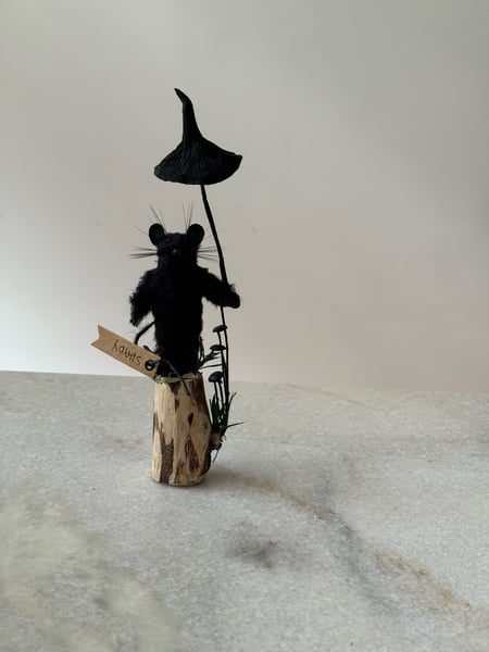 Image of Shady mushroom faux taxidermy mouse