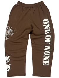 Image 1 of SWEATPANTS V2 (M) - BROWN/WHITE