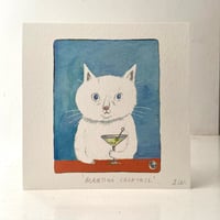 Image 3 of Small square art print -Martini Cocktail 