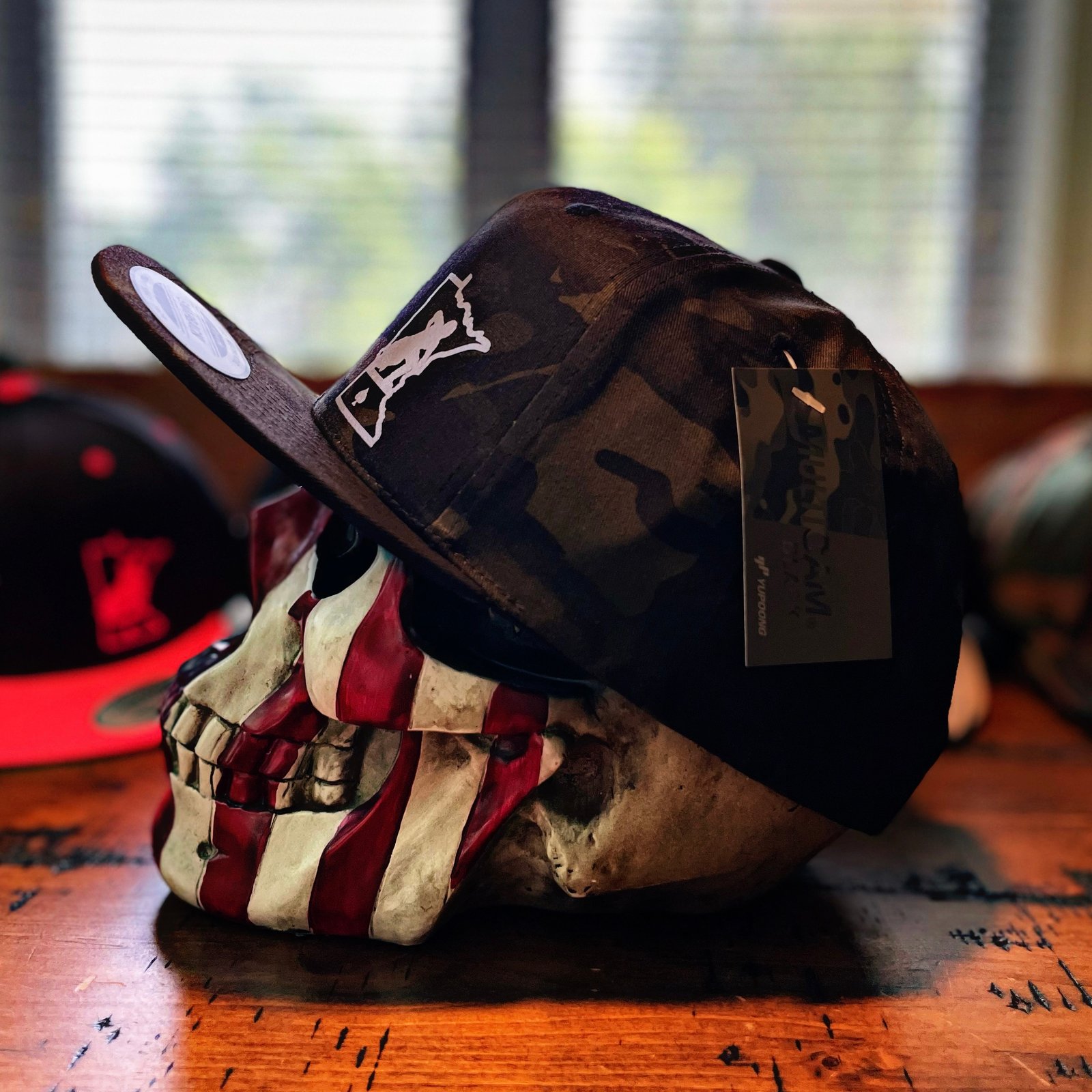 Black camo baseball sales hat