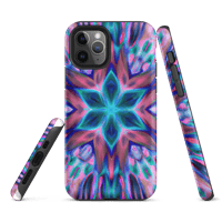 Image 5 of Psychedelic Tough iPhone case Pink Blue Burst
