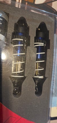 Image 2 of 1/10 Blue Aluminum Long GTR SHOCKS (2) - OPEN PACKAGE NEW part #7461