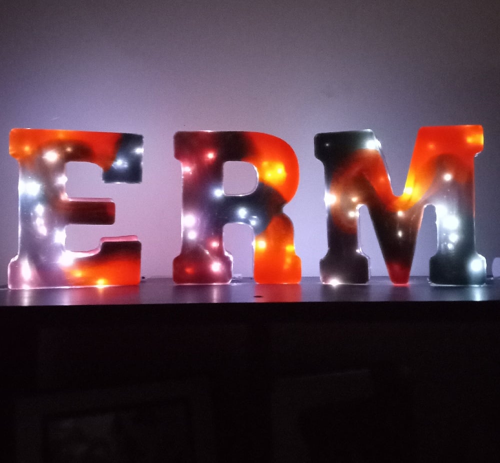 Image of 6in Flat letters