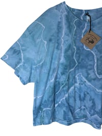 Image 3 of 3XL Crop Tee in Seaside Geode Ice Dye