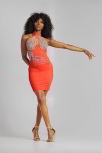 Image 2 of “Pressure” Orange Birthday Dress