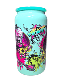 Image 1 of Terrifying Clown 16oz stainless steel can cup with lid