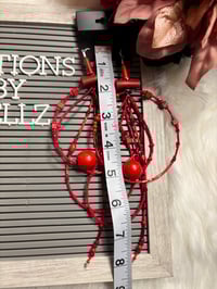 Image 5 of Red Hearts Large Hoops