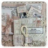 Image 11 of shabby tattered  Sewing Book/Needle book with French lace samples