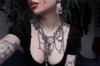 Image 3 of Asymmetrical chainmail charm necklace 