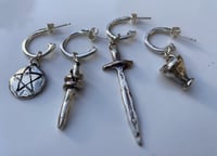 Image 5 of ✶ Tarot  Charm Hoops ✶